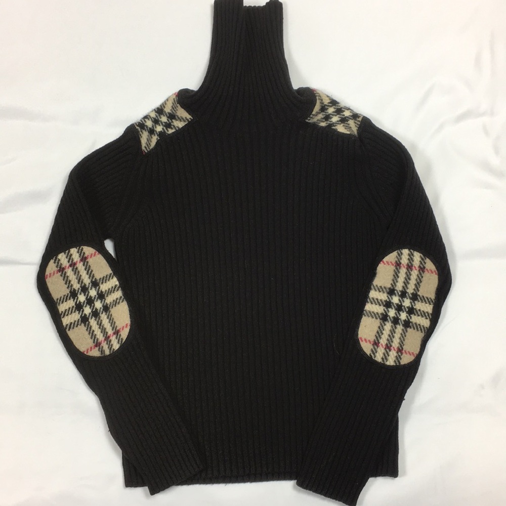Burberry Turtle Neck Women’s SZ S Elbow Pads Rare